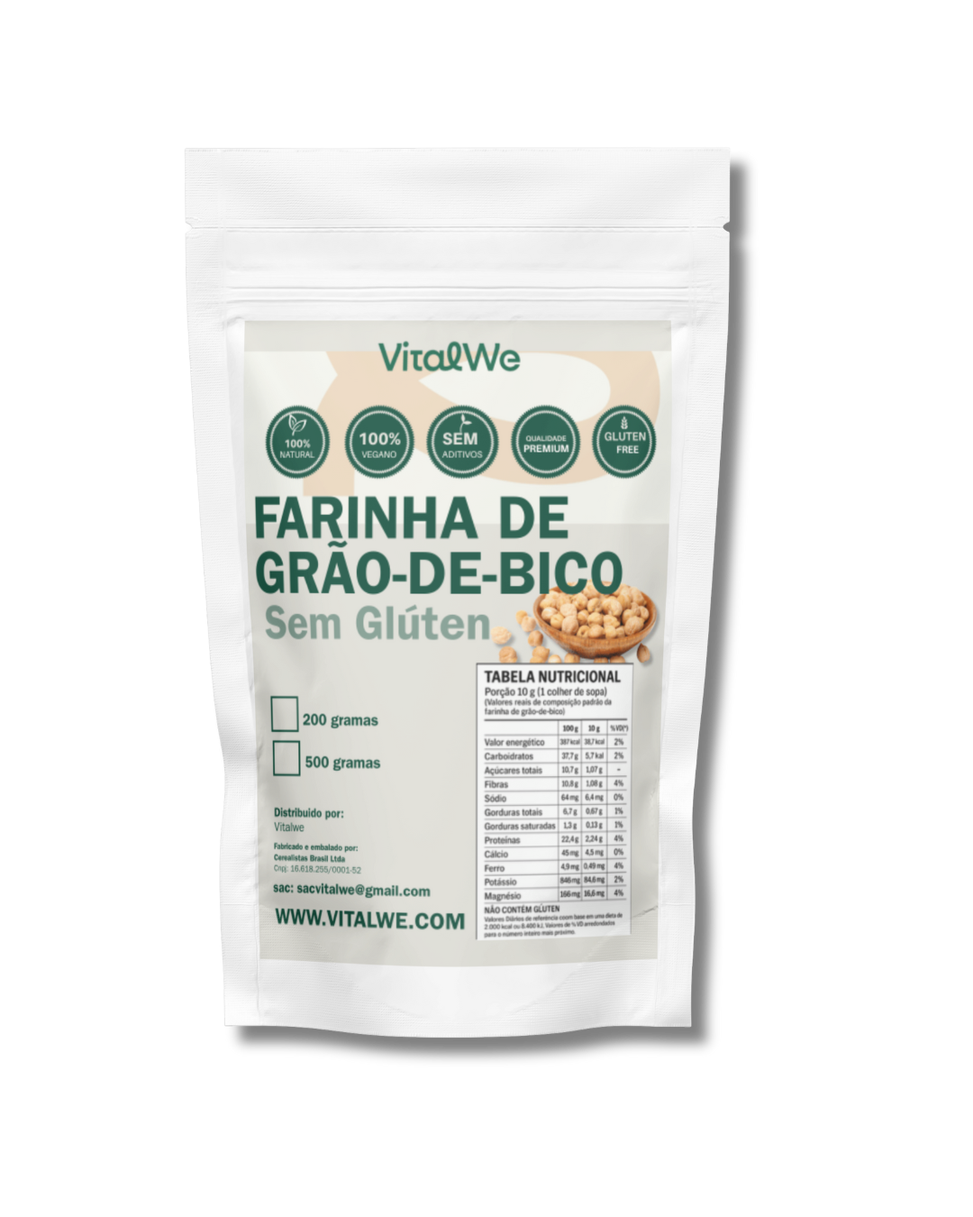 Farinha de Grão de Bico 200g Vitalwe